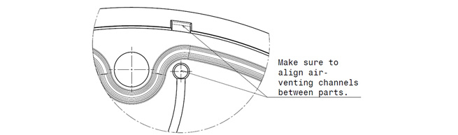 make sure aligning the air venting channels between lens and frame