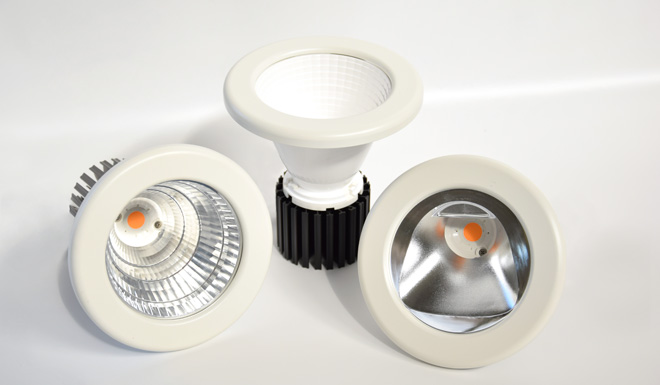 LEDiL LENA reflectors used in ILM Lighting retail lighting luminaires