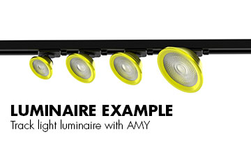 Luminaire example - Track light luminaire with AMY